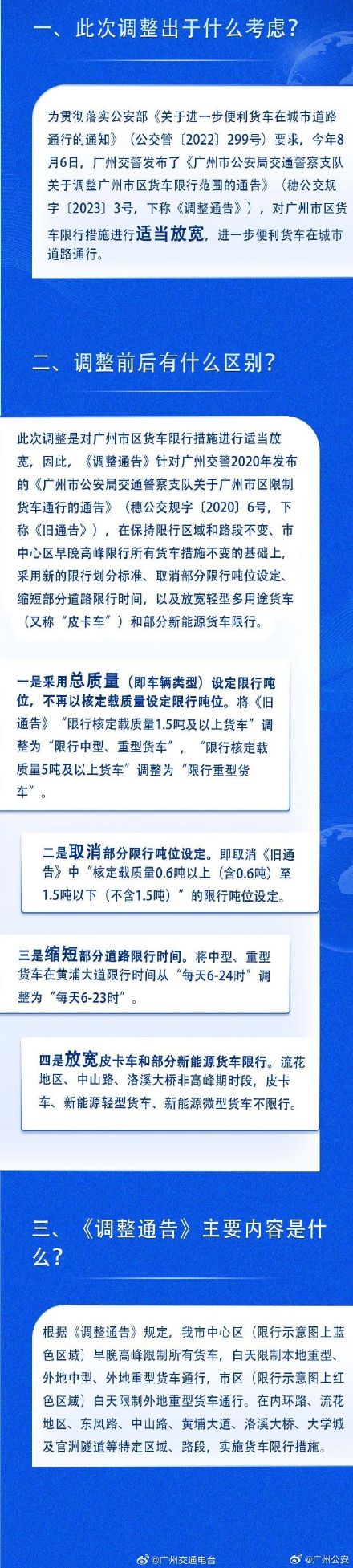 本周三,广州货车限行调整政策正式施行! 本周三,广州货车限行调整政策正式施行!