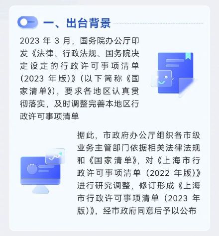 2023版上海市行政许可事项清单公布!有这些调整→ 2023版上海市行政许可事项清单公布!有这些调整→
