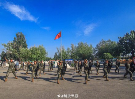 武警官兵秋日练兵图上新 武警官兵秋日练兵图上新
