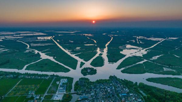 江苏盐城:九龙口湿地生态美 江苏盐城:九龙口湿地生态美