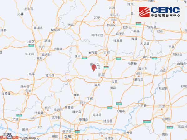 河南鹤壁市淇滨区发生3.4级地震