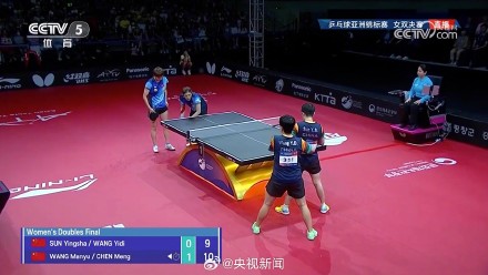 恭喜！陈梦王曼昱女双夺冠