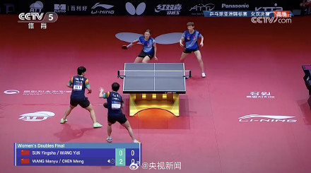 恭喜！陈梦王曼昱女双夺冠