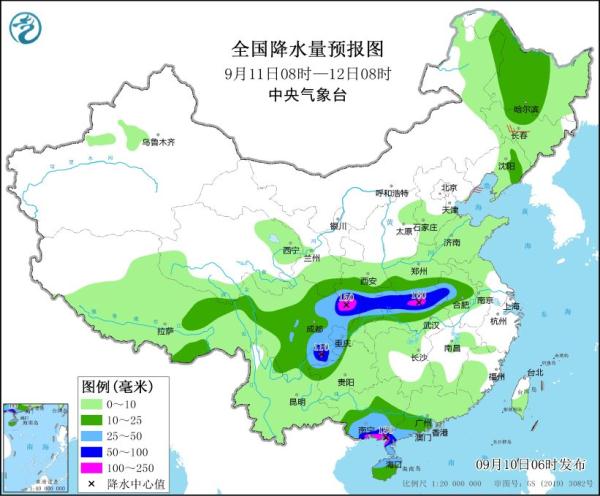 广东广西等地仍有强降水 四川重庆陕西湖北等地有强降水