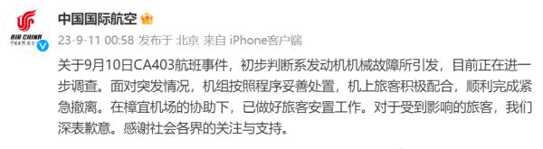 国航凌晨通报！