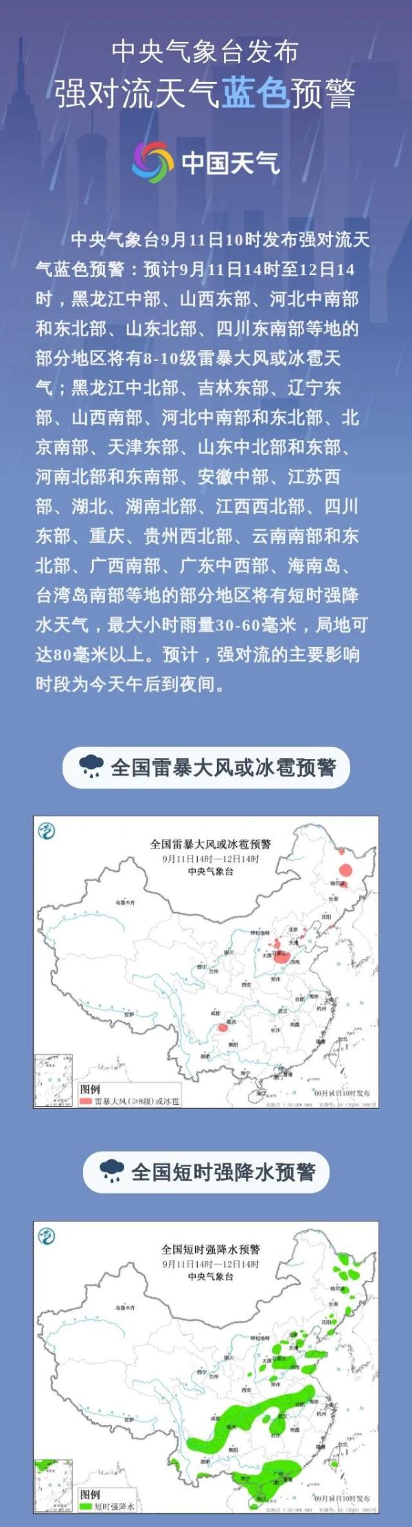 强对流天气蓝色预警！山东这里有8-10级雷暴大风或冰雹