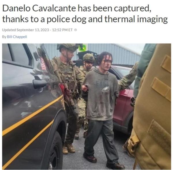抓到了！美国杀人犯越狱近两周后落网 警犬立大功！