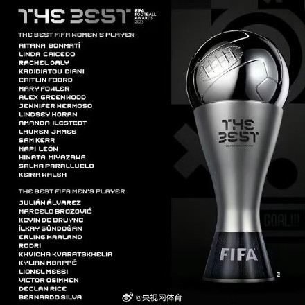 梅西入围FIFA年度最佳球员候选