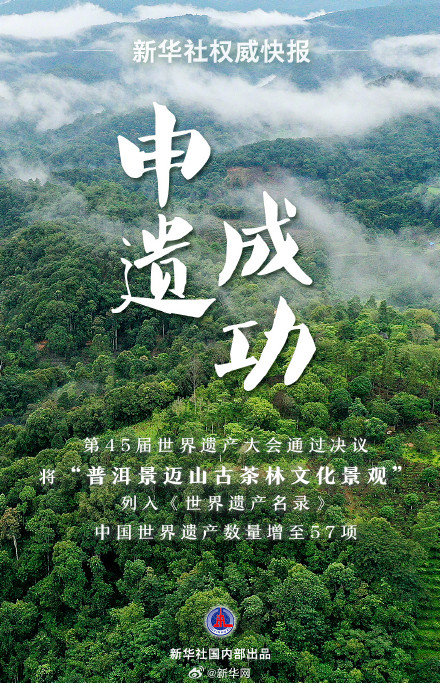 普洱景迈山古茶林文化景观成功申遗