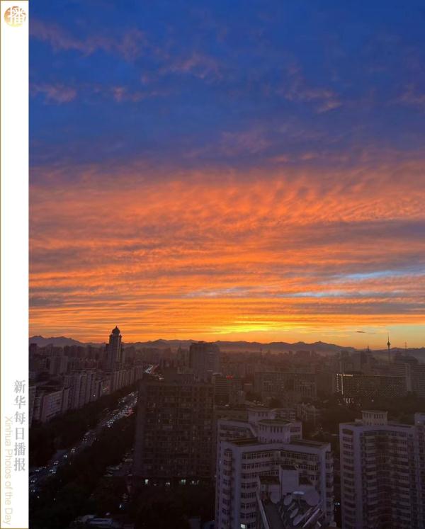 太美了！北方秋日的晚霞