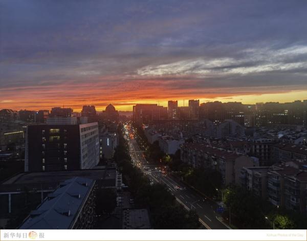 太美了！北方秋日的晚霞