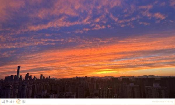 太美了！北方秋日的晚霞