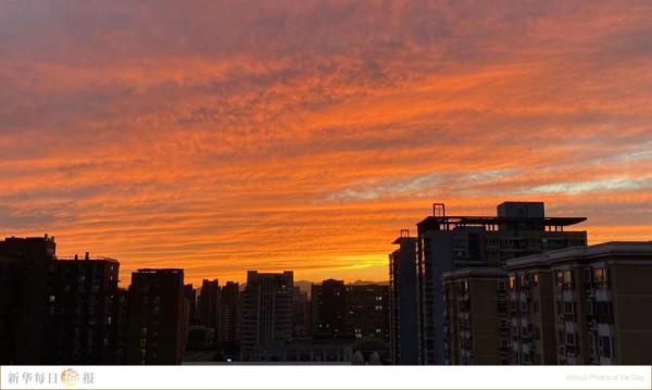 太美了！北方秋日的晚霞