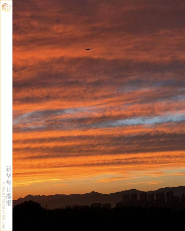 太美了！北方秋日的晚霞