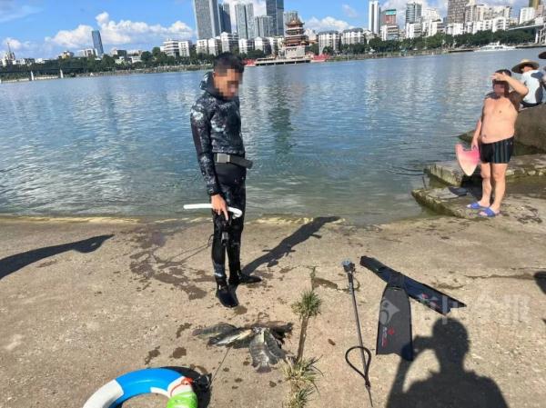 柳江河中央,这东西突然翻出水面!被拍下举报了 柳江河中央,这东西突然翻出水面!被拍下举报了