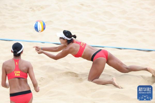 杭州亚运会丨沙滩排球女子预赛:中国胜韩国 杭州亚运会丨沙滩排球女子预赛:中国胜韩国
