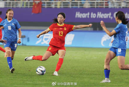 中国女足16比0大胜蒙古 获得亚运会开门红