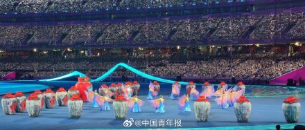 杭州第19届亚运会开幕式暖场表演开始