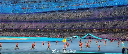 杭州第19届亚运会开幕式暖场表演开始