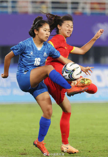 中国女足16比0大胜蒙古 获得亚运会开门红