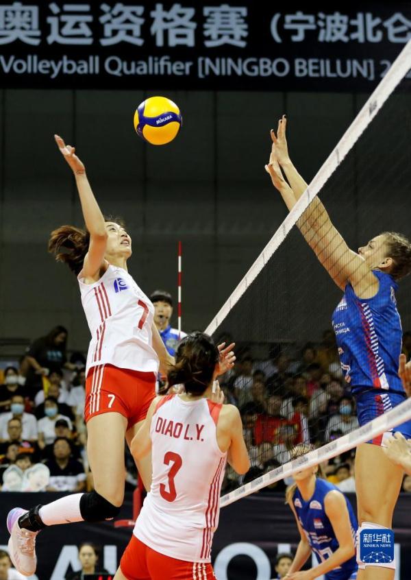 巴黎奥运会女排资格赛中国胜塞尔维亚
