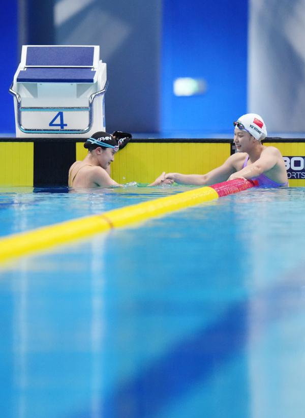 余依婷、叶诗文分获杭州亚运会女子200米个人混合泳冠亚军