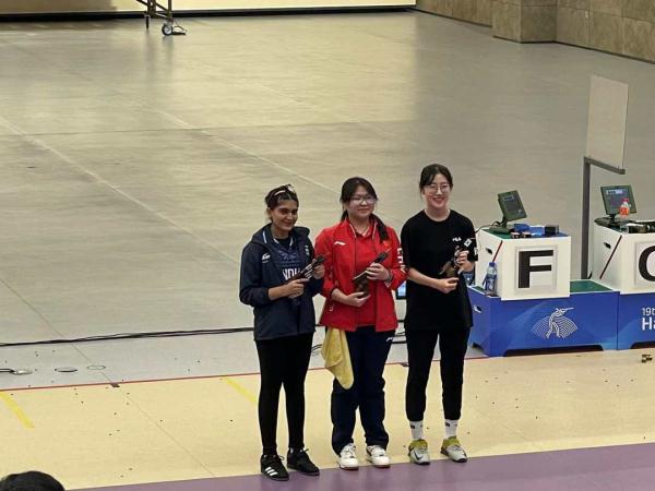 刘锐获得杭州亚运会射击女子25米手枪个人金牌