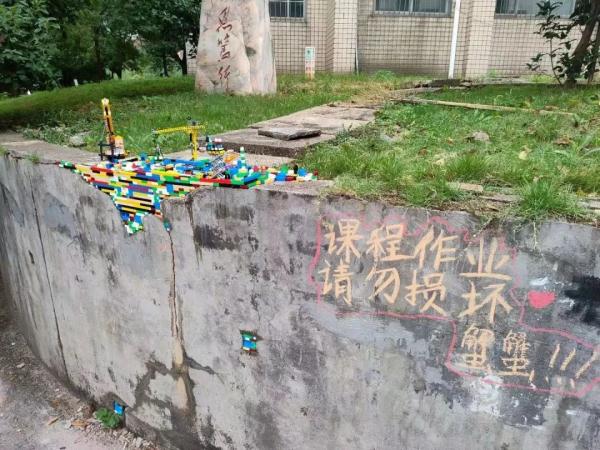 “校园里修墙”的课程作业，超酷！