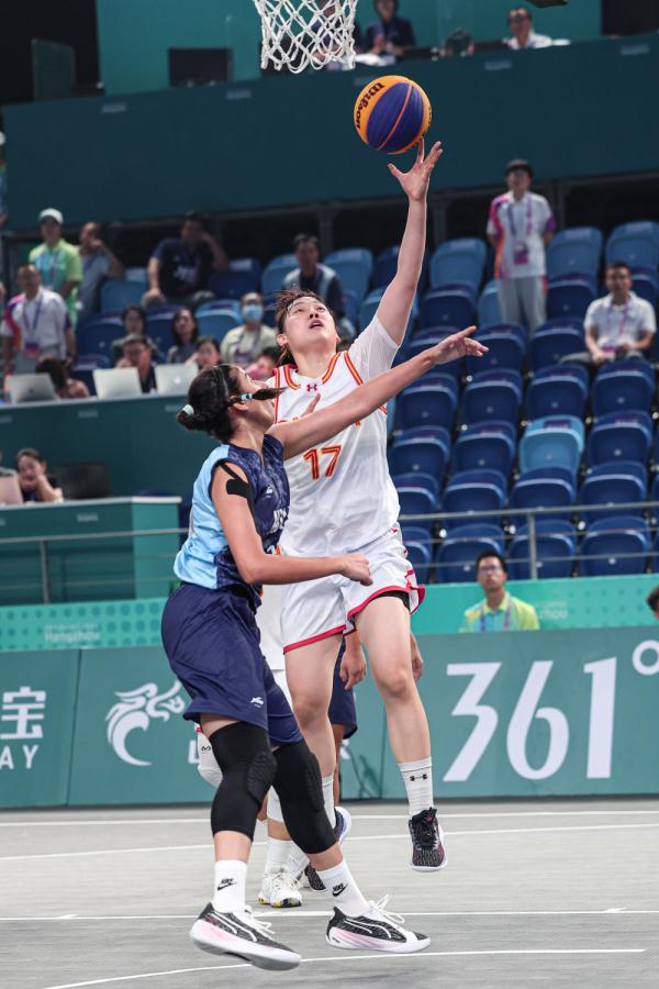 杭州亚运会 | 三人篮球女子循环赛A组：中国胜印度