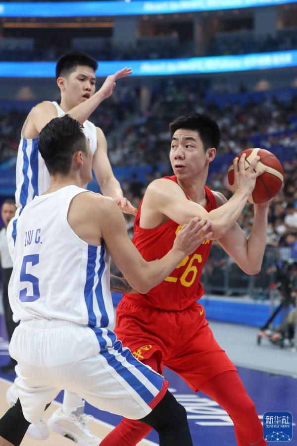 杭州亚运会篮球男子预赛中国队战胜中国台北队