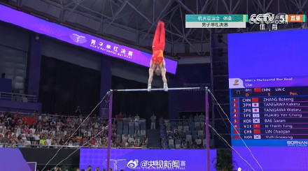 金牌+1！张博恒单杠金牌