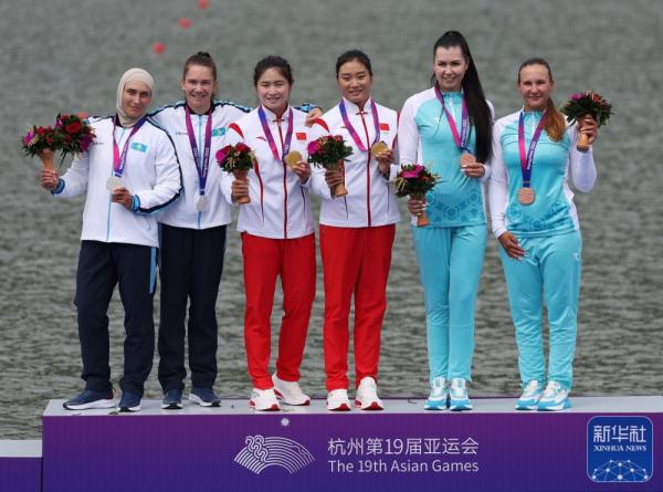杭州亚运会丨王楠/殷梦蝶获女子500米双人皮艇冠军