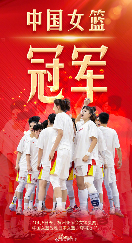 中国女篮，冠军！