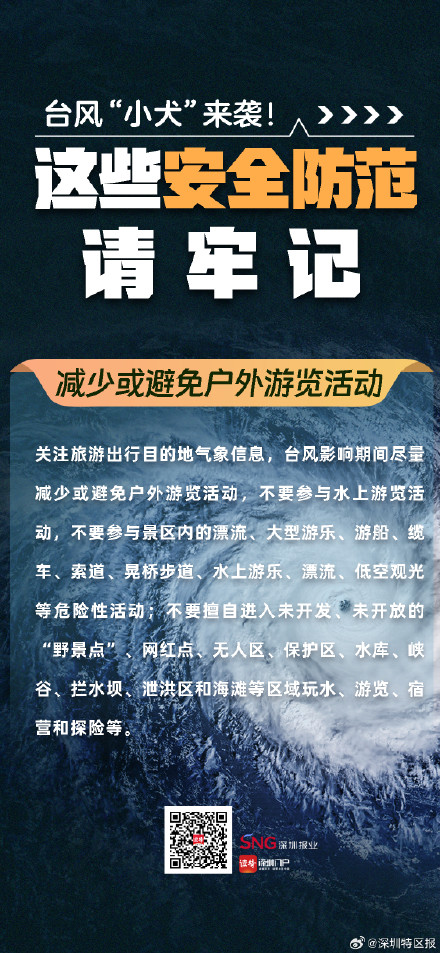 台风小犬来袭！这些安全防范请牢记