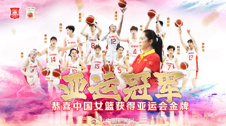 中国篮协祝贺女篮夺金