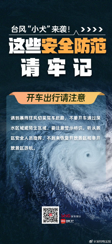 台风小犬来袭！这些安全防范请牢记