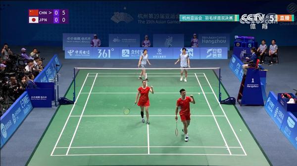 郑思维/黄雅琼夺得杭州亚运会羽毛球混双金牌