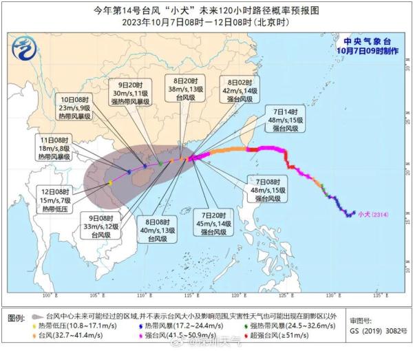 最大风力15级!强度加强!台风“小犬”到哪了? 最大风力15级!强度加强!台风“小犬”到哪了?