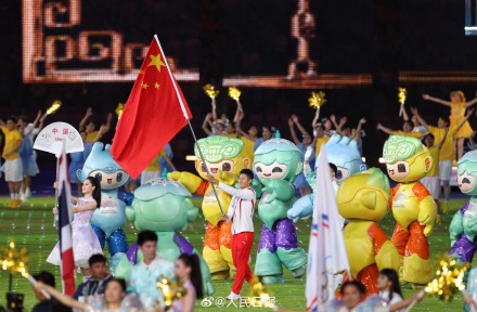 亚运三小只成运动员团宠