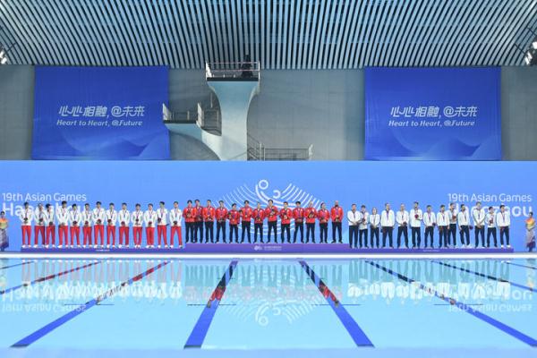 杭州亚运会中国队不敌日本队获得男子水球亚军