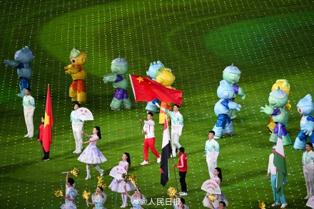 亚运三小只成运动员团宠