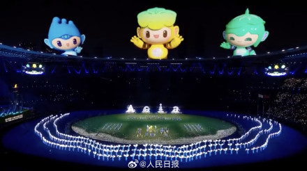 亚运三小只成运动员团宠