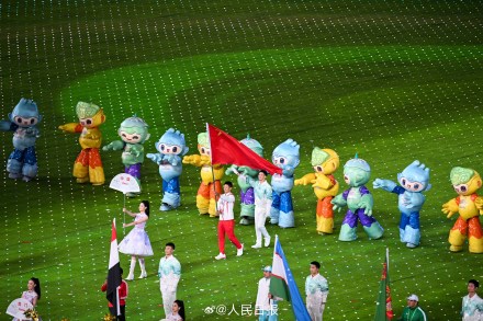 亚运三小只成运动员团宠