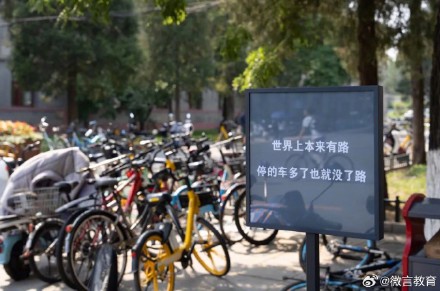 北大新添设的指示牌成校园“显眼包”