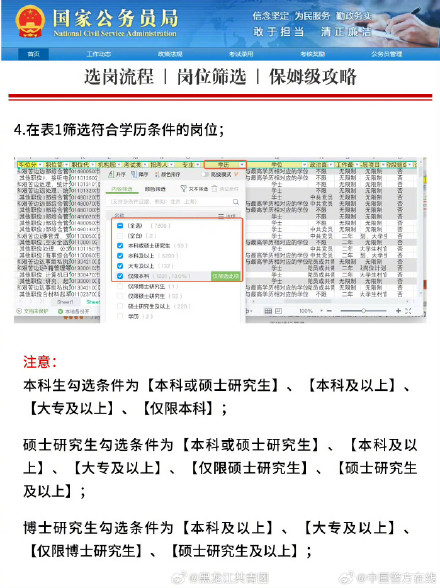 国家公务员局对考生发布提醒