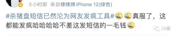打不过就加入！"杀猪盘"短信沦为网友发疯工具？冲上热搜了…
