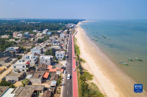 天空之眼瞰海南环岛旅游公路临高段 天空之眼瞰海南环岛旅游公路临高段