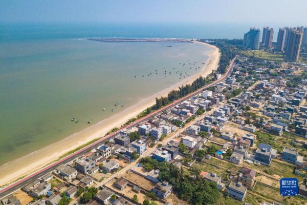天空之眼瞰海南环岛旅游公路临高段 天空之眼瞰海南环岛旅游公路临高段