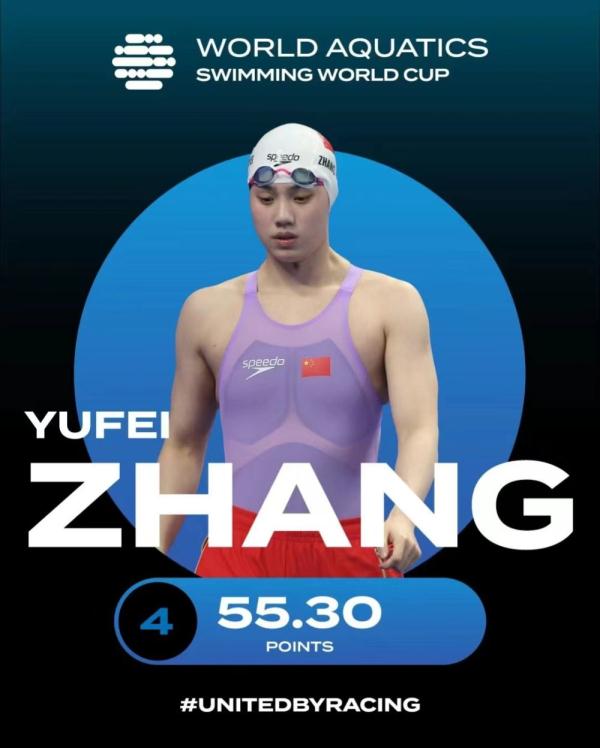 游泳世界杯雅典站 覃海洋继续包揽蛙泳三金