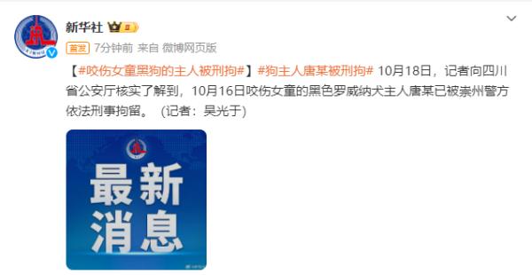 咬伤女童的黑狗主人被刑拘，江西一地已明确禁养！